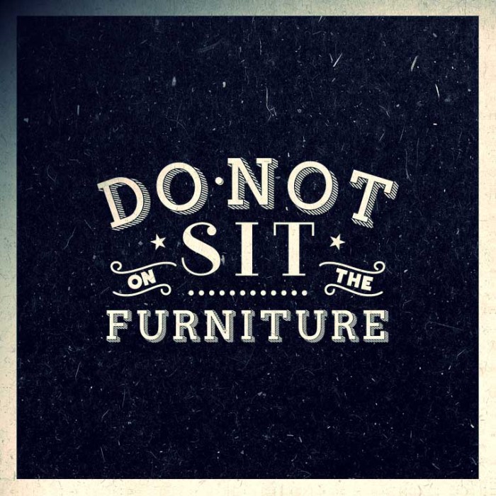 Do Not Sit On The Furniture